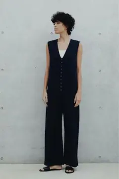 も*も様 bacca リネンツイルタックワイドパンツ ブラック 黒 - メルカリ