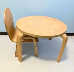 【廃盤】キッズ テーブル 椅子 セット 木製 カトージ チッコラ ナチュラル