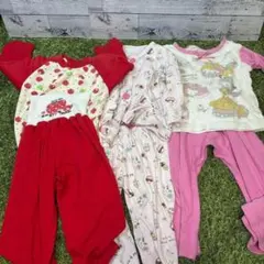 Sanrioキャラクター等 ベビーパジャマ 長袖 3セット 80サイズ