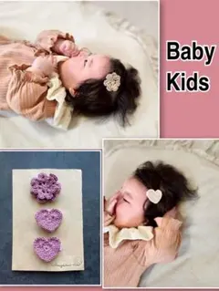 ヘアクリップ/ヘアピン(ピンク)