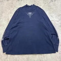 千*ア様 ハーレーダビッドソン　00s　袖プリント　長袖Tシャツ　古着　ネイビー