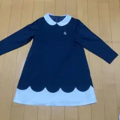 美品　タルティーヌエショコラ　襟付きワンピース　110 ブラック