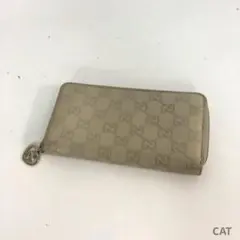 GUCCI グッチ グッチシマ ホワイトプリント ハート ジッピーウォレット