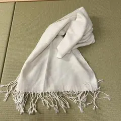 ホワイト ラメ付き ストール