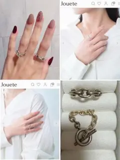 Jouete シルバーチェーンリング 2点セットのサムネイル