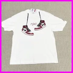 【未使用】NIKE AIR JORDAN スニーカー プリント L半袖 Tシャツ