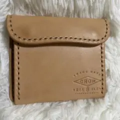 極美品　黒羽　CROW ベージュ コインケース