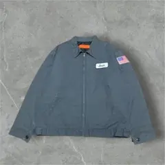 90sサリバンユニホームXLグレーワークジャケット ワッペン キルティング