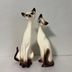 シャム猫 置物 陶器