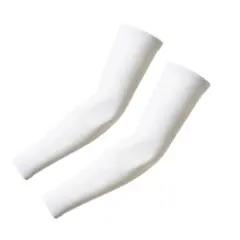 夏用アームカバー 男女兼用 サラサラ 無地 吸汗速乾 腕カバー 白