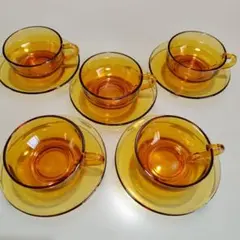 ADERIA GLASS カップ＆ソーサー 5客セット - メルカリ