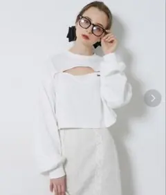 ゆ*き様 NICE CLAUP トップス ホワイト