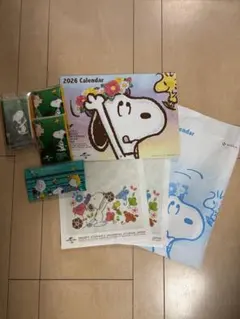 【非売品！8点セット！スヌーピー】日生ノベルティ　カレンダーファイルキャラクター