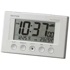 □RHYTHM 8RZ166SR03 電波デジタル置き時計 　ホワイトのサムネイル