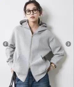 新品✨CHIC STYLE ジップアップパーカー　大きいサイズ　グレー