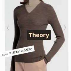 Theory ウール Vネック モックネック セーター P