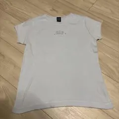 GAP キッズ Tシャツ XL 150 ライトブルー 刺繍ロゴ ラインストーン