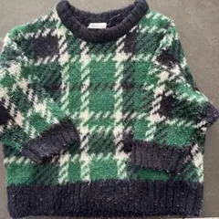 BREEZE チェック柄ニットセーター 80~90