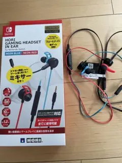 HORI GAMING HEADSET IN EAR ネオンブルー・ネオンレッド
