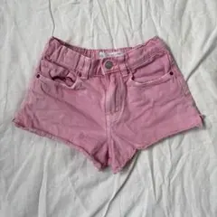 ZARA キッズ　ピンク　デニムショートパンツ　ショーパン
