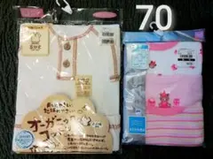 70★オーガニックコットン　半袖パジャマ、カリフォルニアコットン　肌着