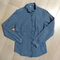 UNIQLO フリルカラー 長袖シャツ M