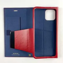 iPhone11Pro 手帳型 レッド 赤 PUレザー マグネット カード収納