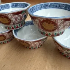 有田焼 昭栄窯 錦華陽紋 小鉢5客