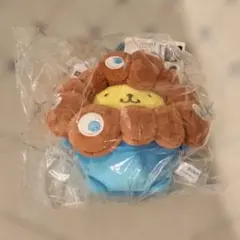 大阪万博　ポムポムプリン　ミャクミャクなりきりマスコットキーホルダー