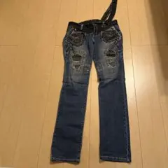 PPFM レザー付きデザイン　ストレートデニムのサムネイル