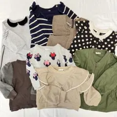 女の子　長袖ロンT ワンピース　ブルゾン　セット　90