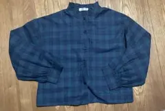 長袖　チェックシャツトップス