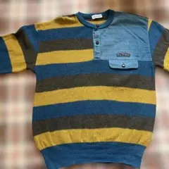 ストライプニットセーター