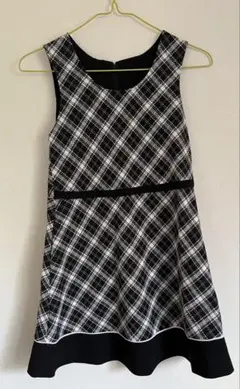 女の子　ノースリーブ チェック柄 ワンピース　120〜130 フォーマル