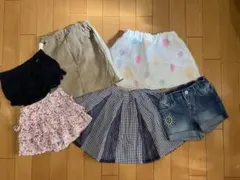 ★キッズ服（女の子） スカートとショートパンツ６点セット サイズ100cm