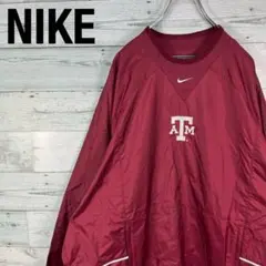 ナイキ 古着 カレッジ 刺繍 センターロゴ プルオーバー ナイロンジャケット