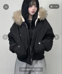 FOLLOWIN ファー フードジャケット アウター