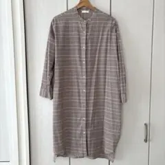 ブラウン系チェック シャツワンピース✨️チュニック