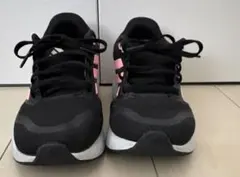 adidas Cloudfoam キッズスニーカー ブラック/ピンク