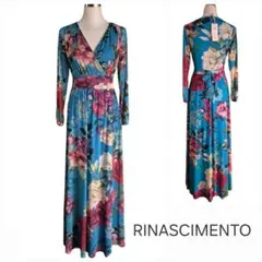 未使用✨RINASCIMENTO　リナシメント　花柄 Vネック フレアワンピース