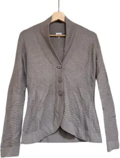 美品【ARMANI COLLEZIONI】カシミア混ニットカーディガン　グレー