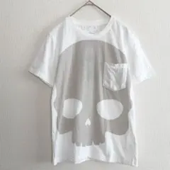 新品　ハイドロゲン Tシャツ スカル ポケット 白 プリント　HYDROGENのサムネイル