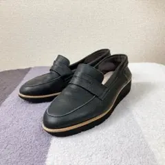 アルテミス バイ ダイアナ レザー ローファー 黒 23cm 厚底 日本製のサムネイル