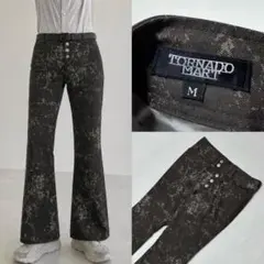 00s Tornado mart ブリーチ 総柄 フレアパンツ ベルボトム 平成のサムネイル