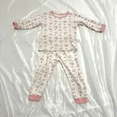 女の子 パジャマ 100 セットアップ ピンク うさぎ 上下セット 春 長袖
