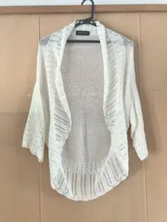 早い者勝ち！LANVIN ホワイト カーディガン 五分袖