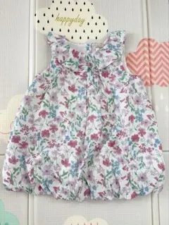 新品 petit main 花柄バルーンワンピース 90cmのサムネイル