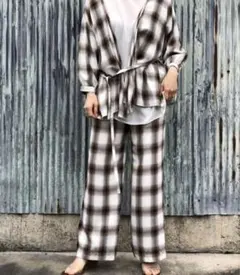 [PHEENY]RAYON OMBRE CHECK PANTSのサムネイル
