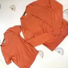23区　オレンジ　アンサンブルカーディガン　半袖ニットセット　38サイズ　M