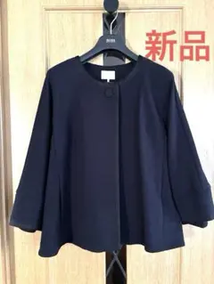 ローズティアラ ネイビー ノーカラージャケット 新品定価29,700円